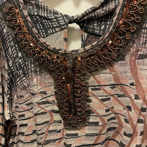 French Blue Woman Blouse - Picture 2 of 4